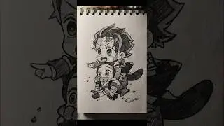 Drawing Tanjiro and Nezuko! ✨ #sketch #demonslayer #tanjiro #nezuko #drawing #anime #animedrawing