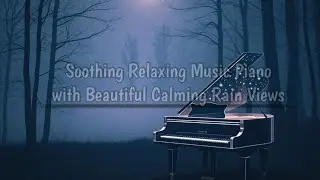 Calming Relaxing Instrumental Soft Piano for Stress Relief Meditation | Soft Piano with Rain View