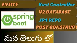 SpringBoot Jpa Repository with H2 Database In Telugu