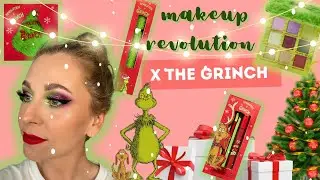 NEW THE GRINCH X MAKEUP REVOLUTION | swatches & first impressions
