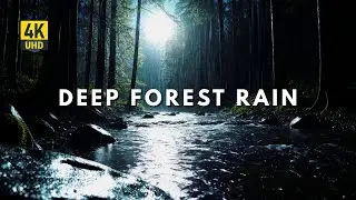 LIVE🌧️Deep Forest Rain by the River, No Thunder | Relaxing Nature Sounds for Sleep & Focus