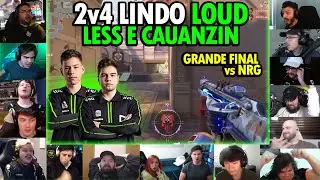 REAÇÕES AO 2v4 LINDO DO LESS E CAUANZIN NA GRANDE FINAL