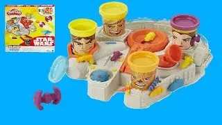Play Doh Star Wars Millennium Falcon Featuring Can Heads Make X wing Starfighters, TIE Fighters Toys
