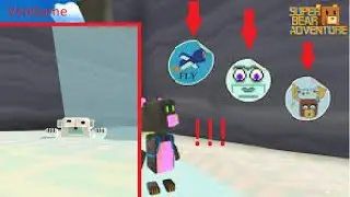 Super Bear Adventure - How To Find All Three Stickers On Snow Valley