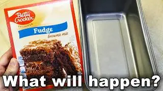 If you bake brownie mix in a bread pan..