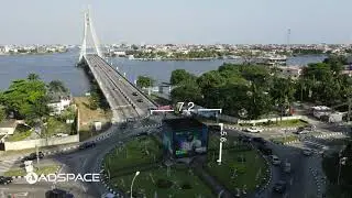 ALEXANDER ROUNDABOUT BEFORE LEKKI-IKOYI BRIDGE AERIAL DRONE FOOTAGE LAGOS, NIGERIA.