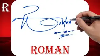 Roman Name Signature Style | R Signature Style | Signature Style of My Name Roman