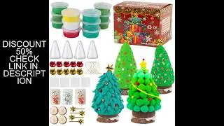 Christmas Trees Crafts Sets Air Dry Clay Kits for Kid Modeling Clay DIY Sets Christmas Stocking Stuf