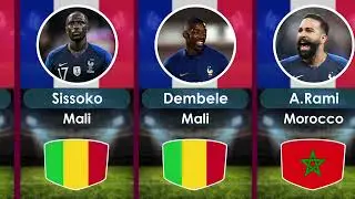 FRANCE PLAYERS WHO DIDINT PLAY FOR ORIGIN NATIONALITY