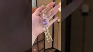 New Chinese style ancient style auspicious cloud gourd glowing tassel hairpin~full of creativity