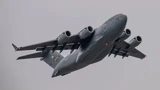 305th AMW C-17A Pilot Executes a Touch-n-Go Before RTB | Pease ANGB (PSM)