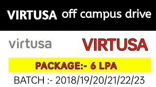 virtusa off campus drive 2023| freshers hiring#virtusa#hiring