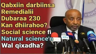 Remedial Exam Passing Mark 230? | Male vs Female | Social vs Natural Science Fair?#afaanoromoo