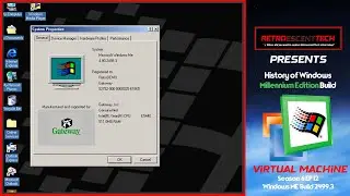RetroescentTech VM Series Season 6 EP12 - Windows ME Build 2499.3 - Windows ME History Build