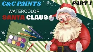 Watercolor Santa
