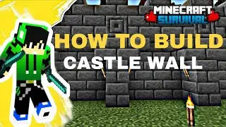  HOW TO BUILD A CASTLE WALL IN MINECRAFT IN TELUGU #shorts 