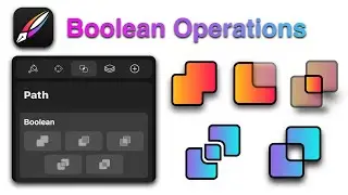 How to use Boolean Operations, Unite, Subtract, Intersect, Divide, and Deference in Vectornator