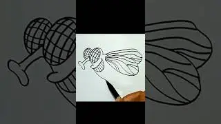 How to Draw CARTOON FLY #shorts