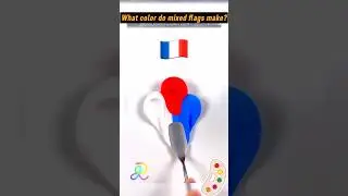 Mixing Flag Colors A Satisfying Experiment ! #colormixing #satisfying #mixingcolors #flagmixing