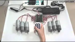 12 Channel DC Remote Control Switch Controls 6 DC Motors