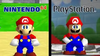 Super Mario 64 on the Playstation 1