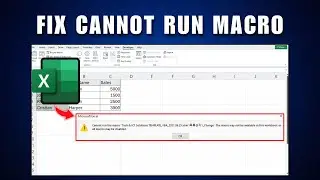 How To Fix Cannot Run The Macro In Excel 2026 | Macro May Not Be Available In This Workbook Solution