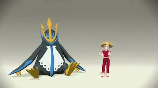 Different poses of Alpha Empoleon in Pokemon Legends Arceus