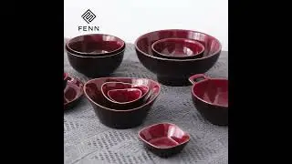 FENN High End Glossy Colorful Porcelain Dinnerware Set