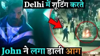 John Abraham Shoot Dhaba Action Scene For Attack Front Public On Delhi Nehru Place Market