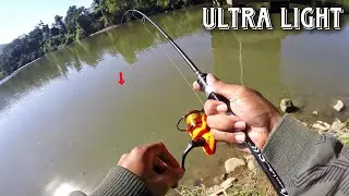 MICRO CAMAR&Atilde;O DESCABE&Ccedil;ADO &Eacute; FATAL! PESCARIA ULTRA LIGHT DE BARRANCO.