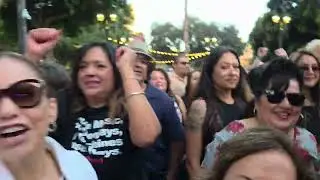 Chuy Gomez firing up the crowd @ San Jose Music in the Park