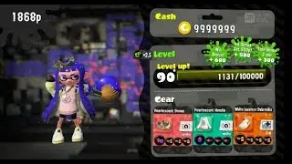 Splatoon 2: Reaching level 90★/Inkbrush Shenanigans (Turf Wars) ~ 2018-07-24