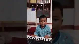 Aa belajar main organ asyik #music #childrenmusic #childrenmusicvideo