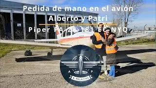 Pedida de mano en el avi&oacute;n. Piper PA28-181 EC-NYQ.