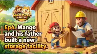Season1.Ep4. Mango and his father built a new storage facility. #MangoMonkeyFarmLife