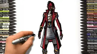 Drawing Mercenary Kor &ndash; Fortnite Skin #livedrawing #fortnite