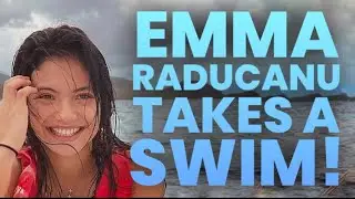 Emma Raducanu Takes a Swim before her first round match against Dayana Yastremska in Slovenia
