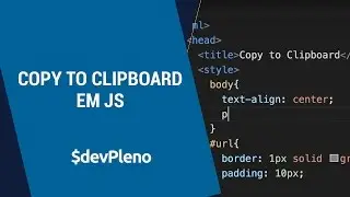 Ctrl+C / Copy to Clipboard em JS