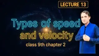 Lecture 13| Types of Speed and velocity|Physics Class 9th| Chapter 2|Urdu/Hindi