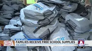 Families Receive Free School Supplies