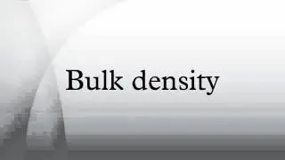 Bulk density