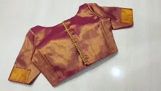 34 size Prince Cut Blouse Cutting and Stitching  |  Boat neck padded Blouse 34 size | Blouse Design