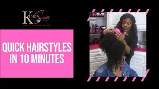 Quick Natural Hairstyles In Under 10 Minutes | With Kinky Secrets Products