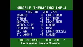 Winnipeg Weather Channel Archive - Jan 6th 2026