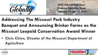 Chris Chinn - Addressing Missouri Pork Industry & Announcing Missouri Leopold Conservation Award