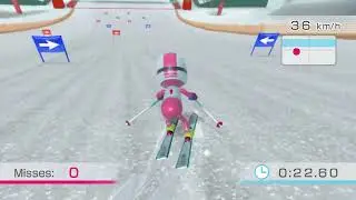 Wii Fit U  -  Ski Slalom (Beginner)