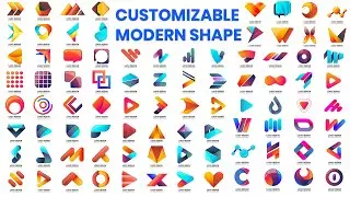 Customizable Modern Shape For Logo Design Free Download