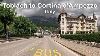 Toblach To Cortina d'Ampezzo In Italy 🇮🇹 | Road Trip In Stunning 4K