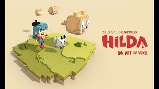 Hilda Netflix series - fan art in voxel