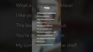 10 Phrases for Compliments